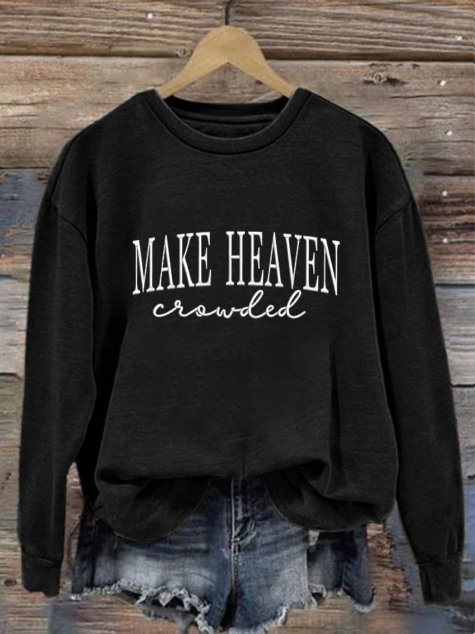 Women'S Casual Faith Print Sweatshirt