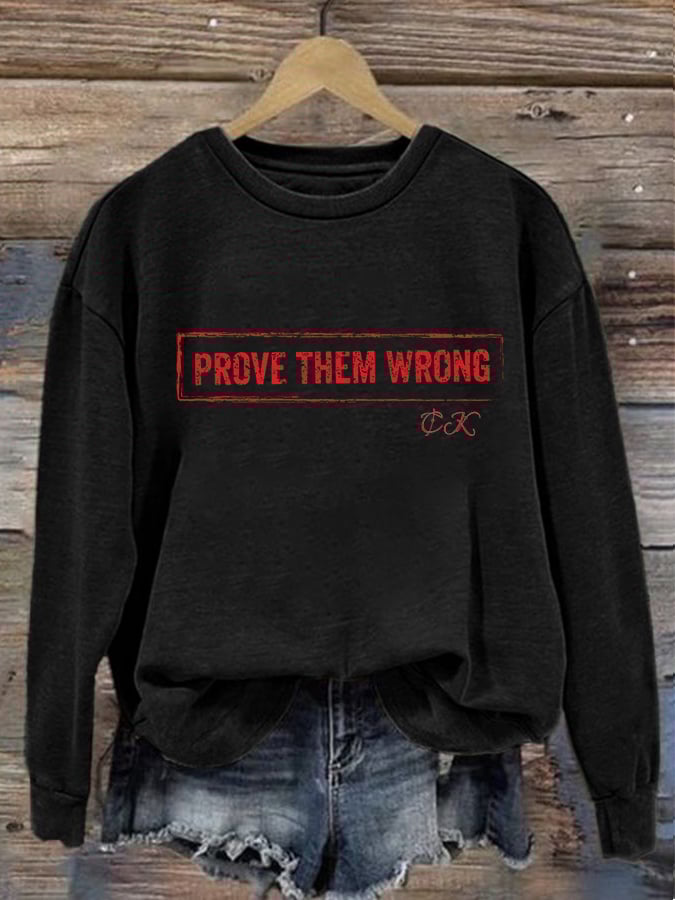 Women'S Casual Letter Print Long-Sleeved Sweatshirt