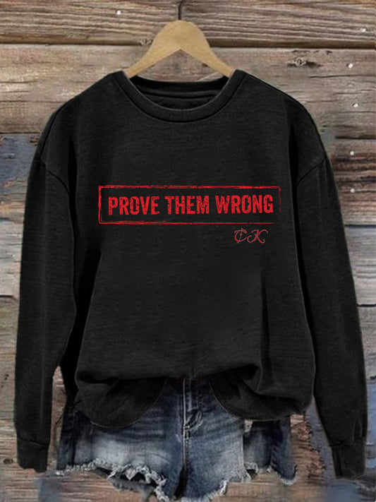 Women'S Casual Letter Print Long-Sleeved Sweatshirt