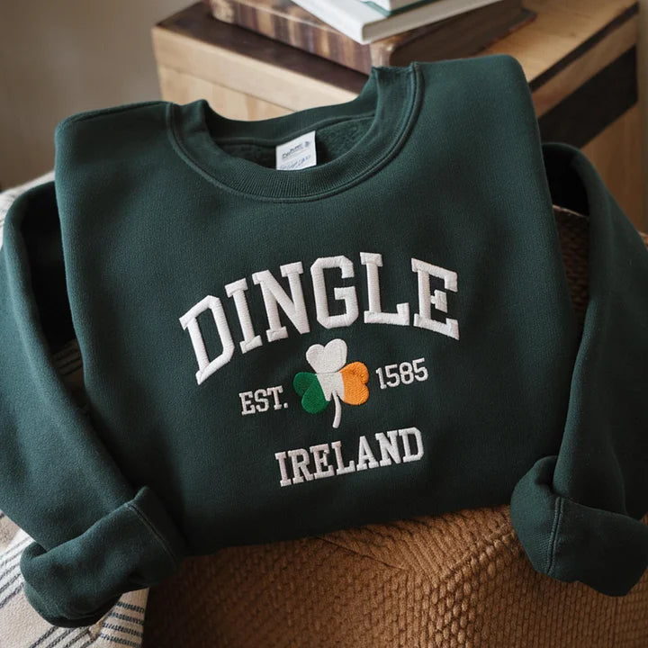 Custom Ireland City/County St Patrick's Day Embroidered Sweatshirt