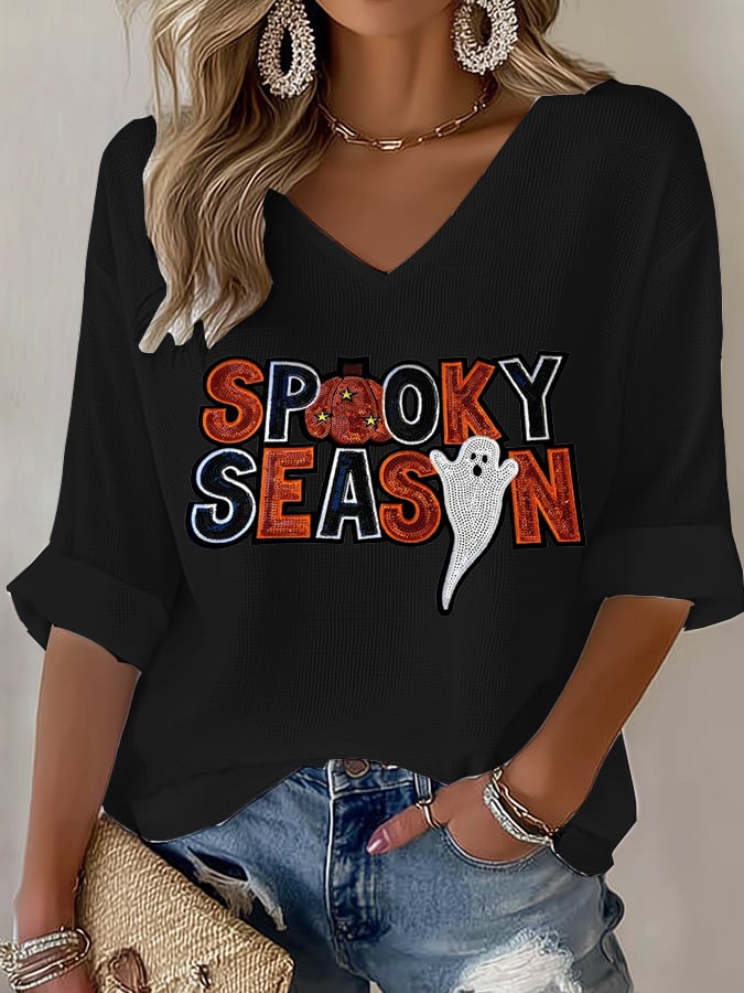 Women's Halloween Print T-Shirt