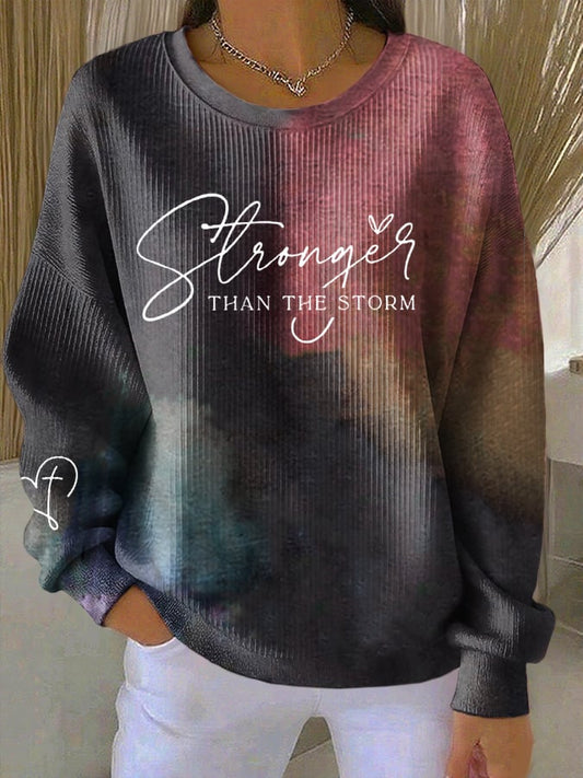 Women's Stronger Than The Storm Print Sweatshirt