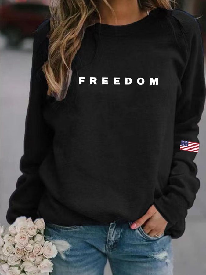 Women's Casual Letter Print Long Sleeve Sweatshirt