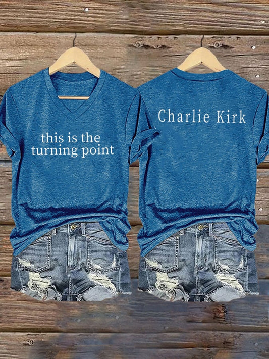 Women's Charlie Kirk This is the Turning Point Pride T-Shirt