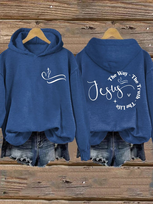 Women's Jesus The Way The Truth The Life Print Sweatshirt