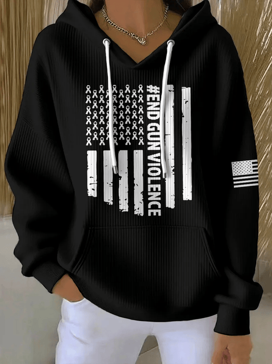 Women's End Gun Violence Print Casual Sweatshirt