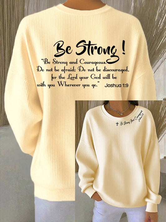 Women's Casual Faith Textured Sweatshirt