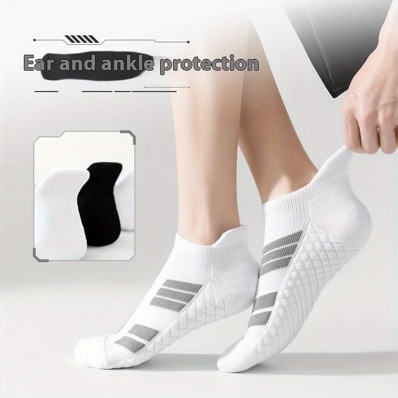 Stay-Put No-Show Sports Socks – Soft Cotton, Zero Slipping