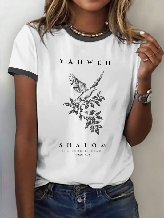 Women's Casual Judges 6:24 Jehovah-Shalom Print T-Shirt