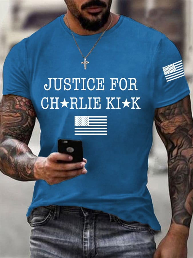 Men's  Justice For Print short-sleeved T-shirt