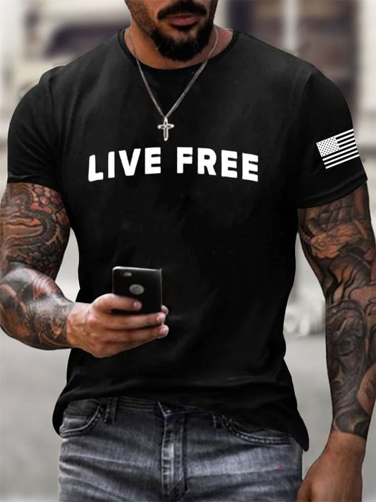 Men's  Freedom  Printed T-Shirt