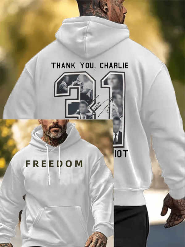 Men's  Commemorative freedom 31 Printed  Hoodie