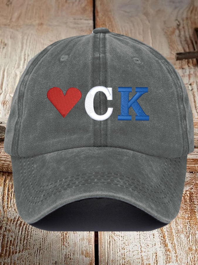 Retro Love KC Print Baseball Cap