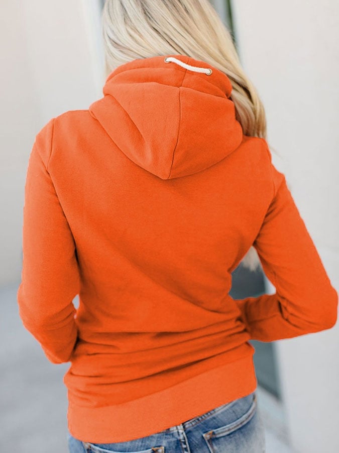 Casual Orange Hoodie