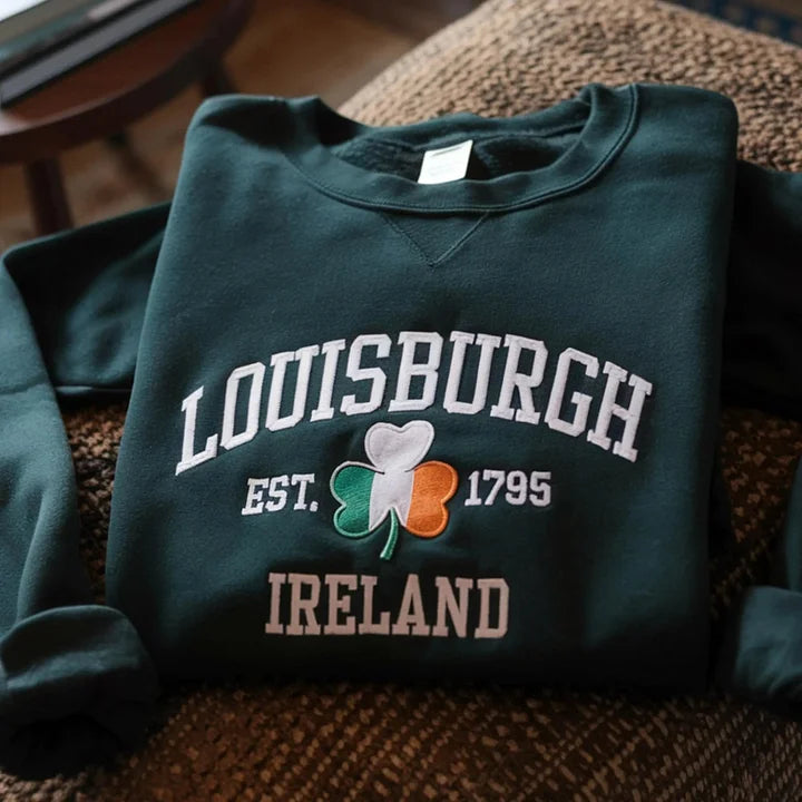 Custom Ireland City/County St Patrick's Day Embroidered Sweatshirt