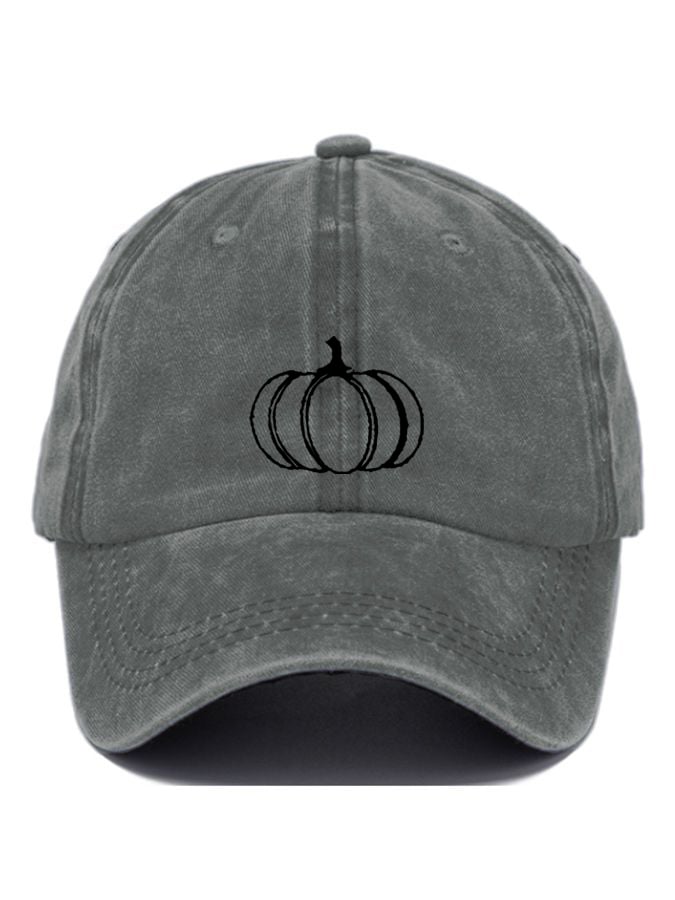 Vintage Pumpkin Print Baseball Cap