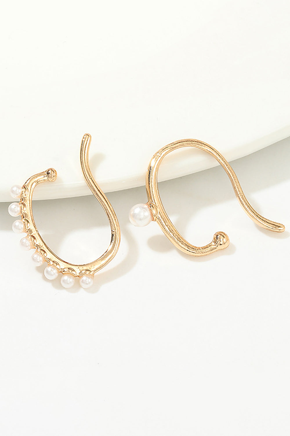 Pearl Metal Earrings