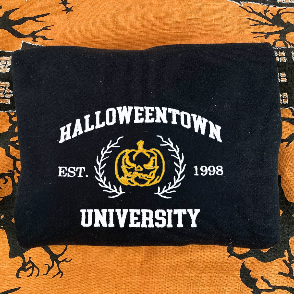 Embroidered Vintage Halloweentown University 1998 Sweatshirt or Hoodie, Fall Autumn, Halloween Sweater