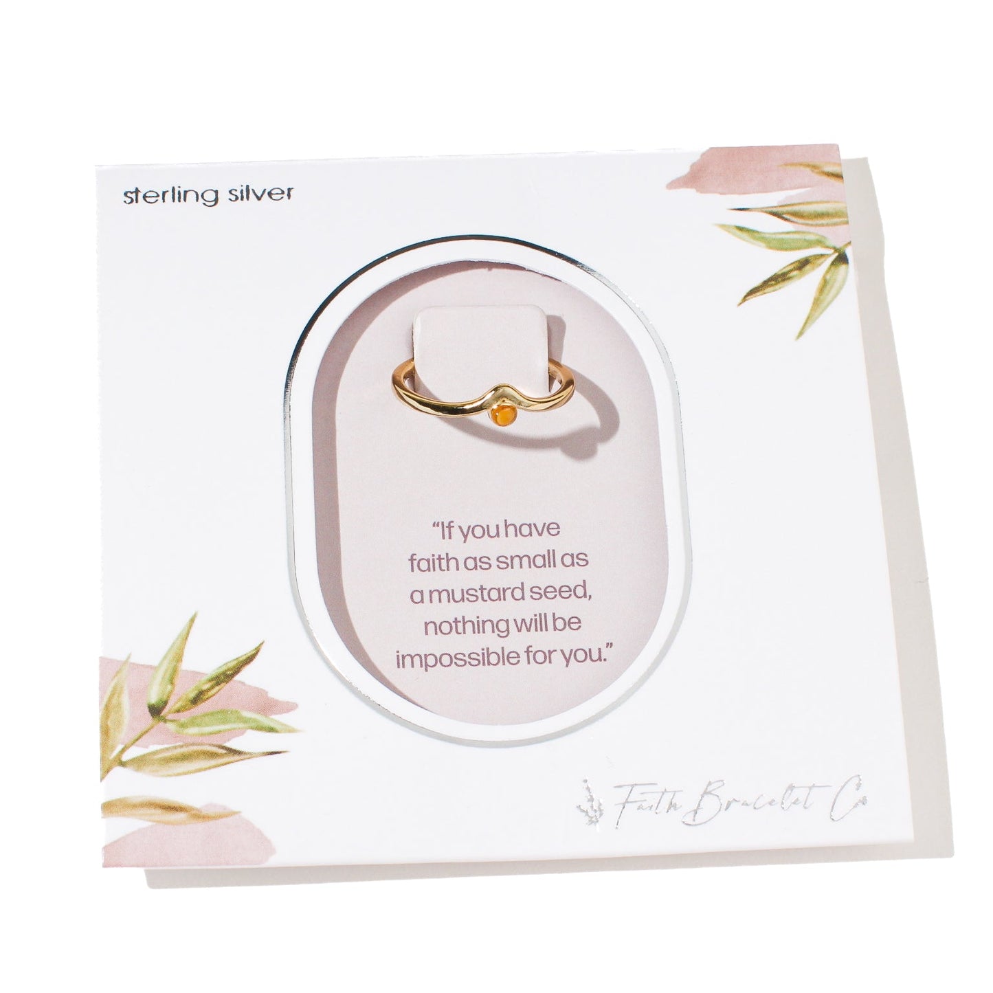 Dainty Move Mountains - Sterling Silver Ring