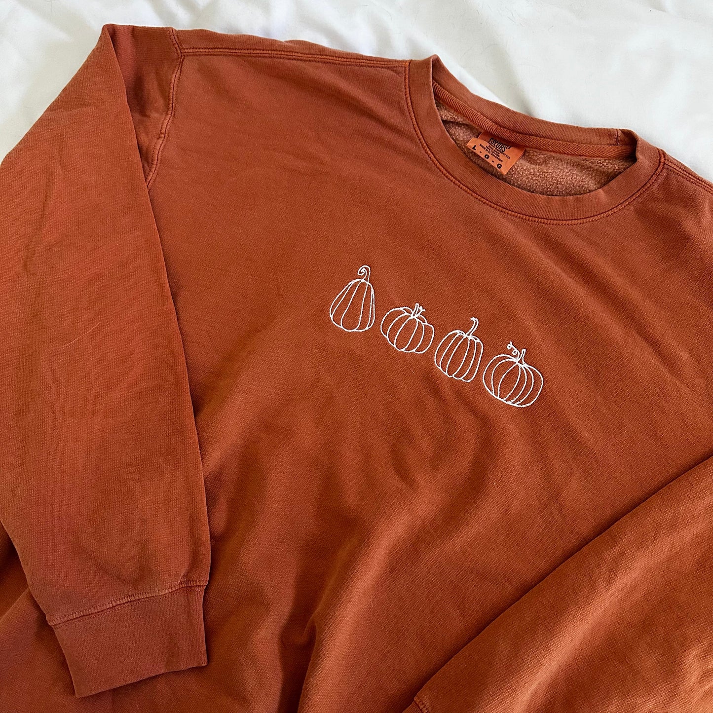 Pumpkins Embroidered Sweatshirt