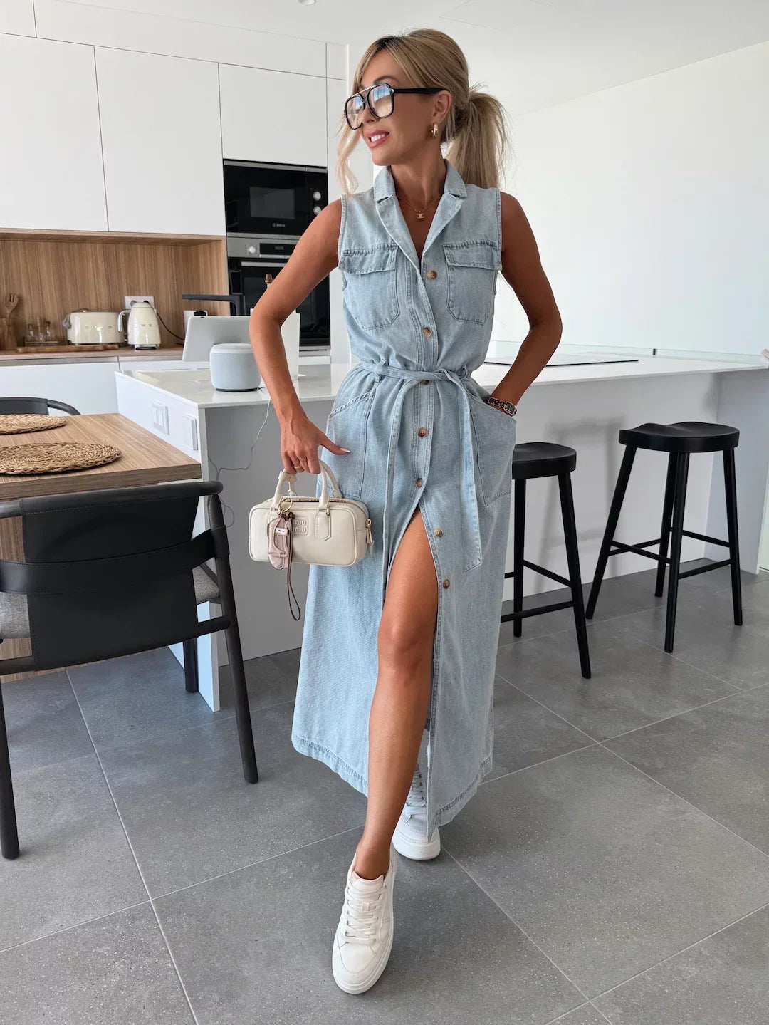 Louisa Maxi Denim Dress