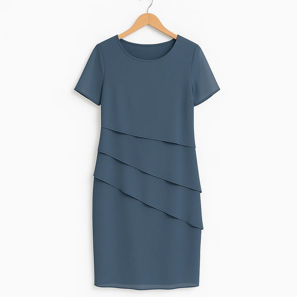 Poised Layers Tiered Shift Dress