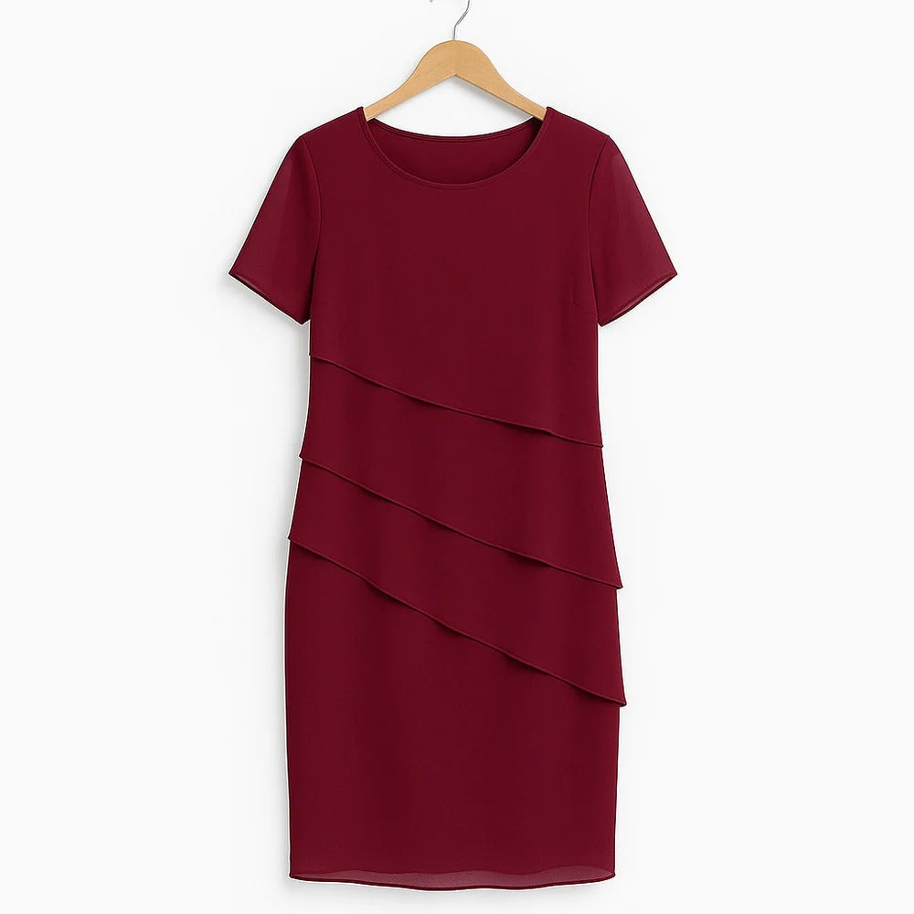 Poised Layers Tiered Shift Dress