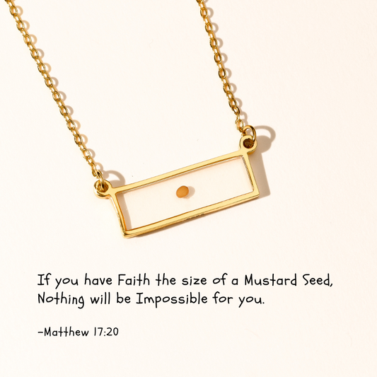 Mustard Seed Bar - Sterling Silver Necklace