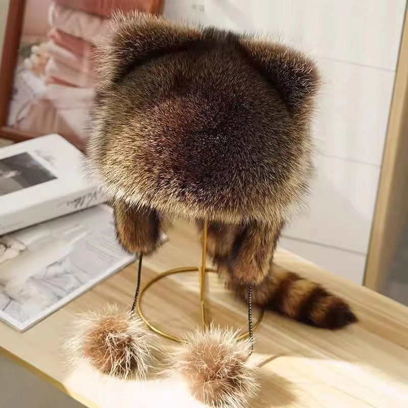 🔥BUY 2 FREE SHIPPING🔥 Handmade Imitation Raccoon Fur Hat