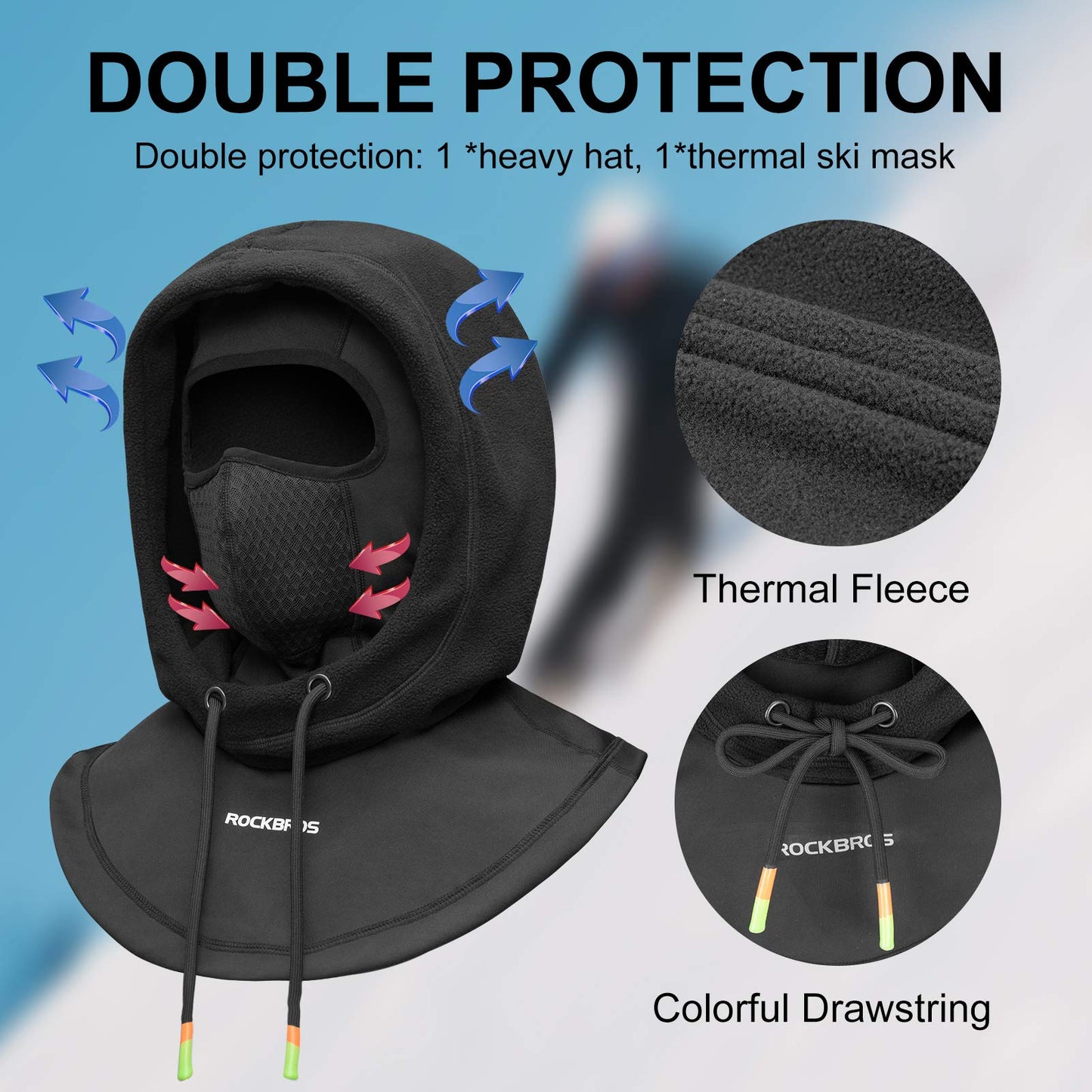 🔥BUY 2 FREE SHIPPING🔥Winter Thermal Balaclava Hood – Full Face & Neck Protection