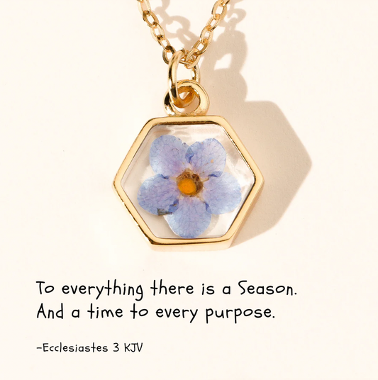 Your Season Is Here - Pressed Flower Necklace