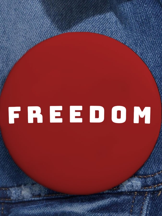 Unisex Freedom American Flag Brooch