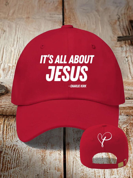Retro It's All About Jesus Print Baseball Cap
