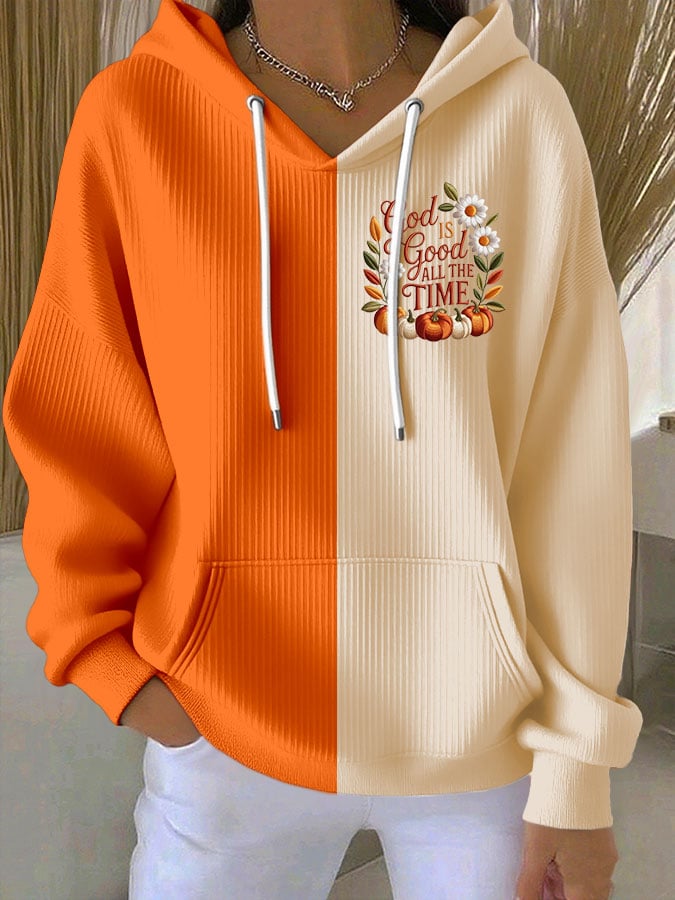 Women's Faith Print Casual Hoodie