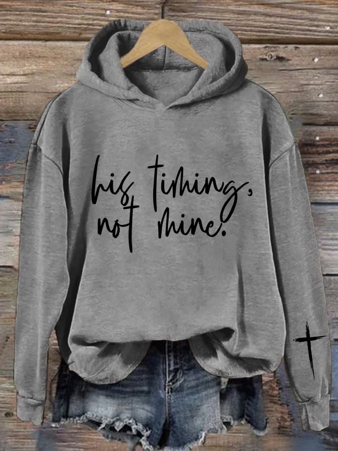 Women's His Timing, Not Mine  Print Sweatshirt