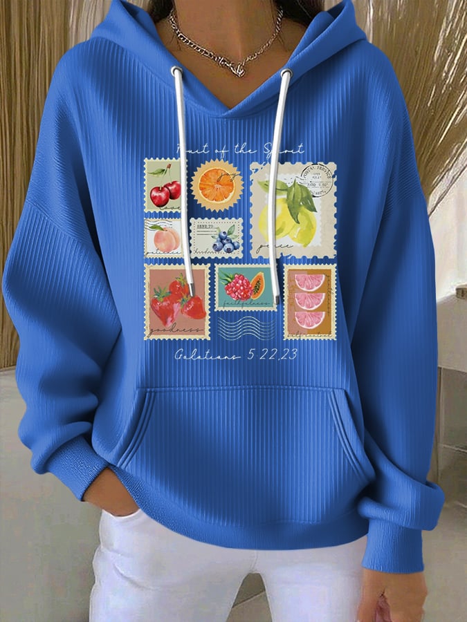 Women's Casual Faith  Textured Hoodie