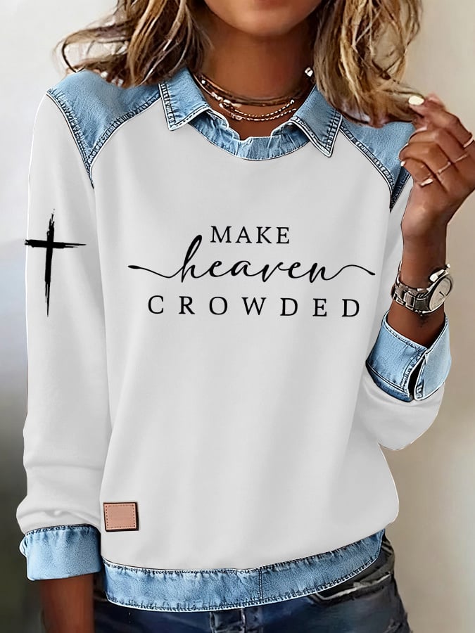 Women's Make Heaven Crowded Print Sweatshirt