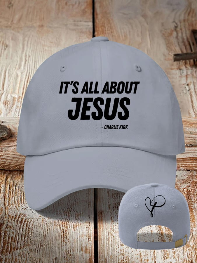 Retro It's All About Jesus Print Baseball Cap