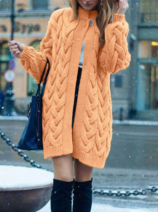 Solid Color Loose Long Cardigan Sweater