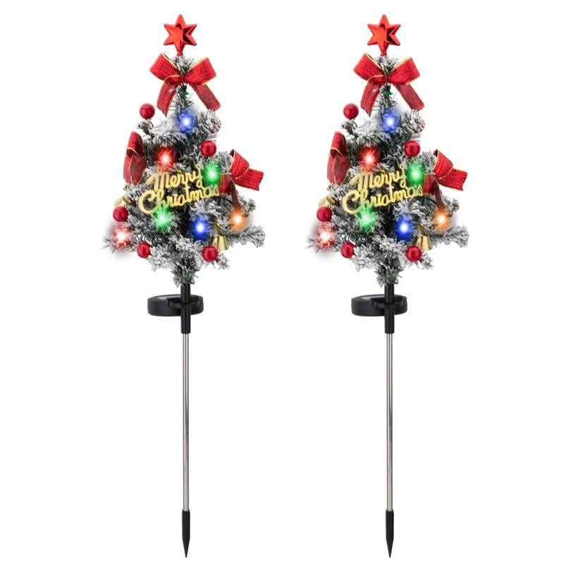 Last Day Promotion!🎄Solar Christmas Tree Stake Lights-Air Express Delivery✈️-Limited Stock!