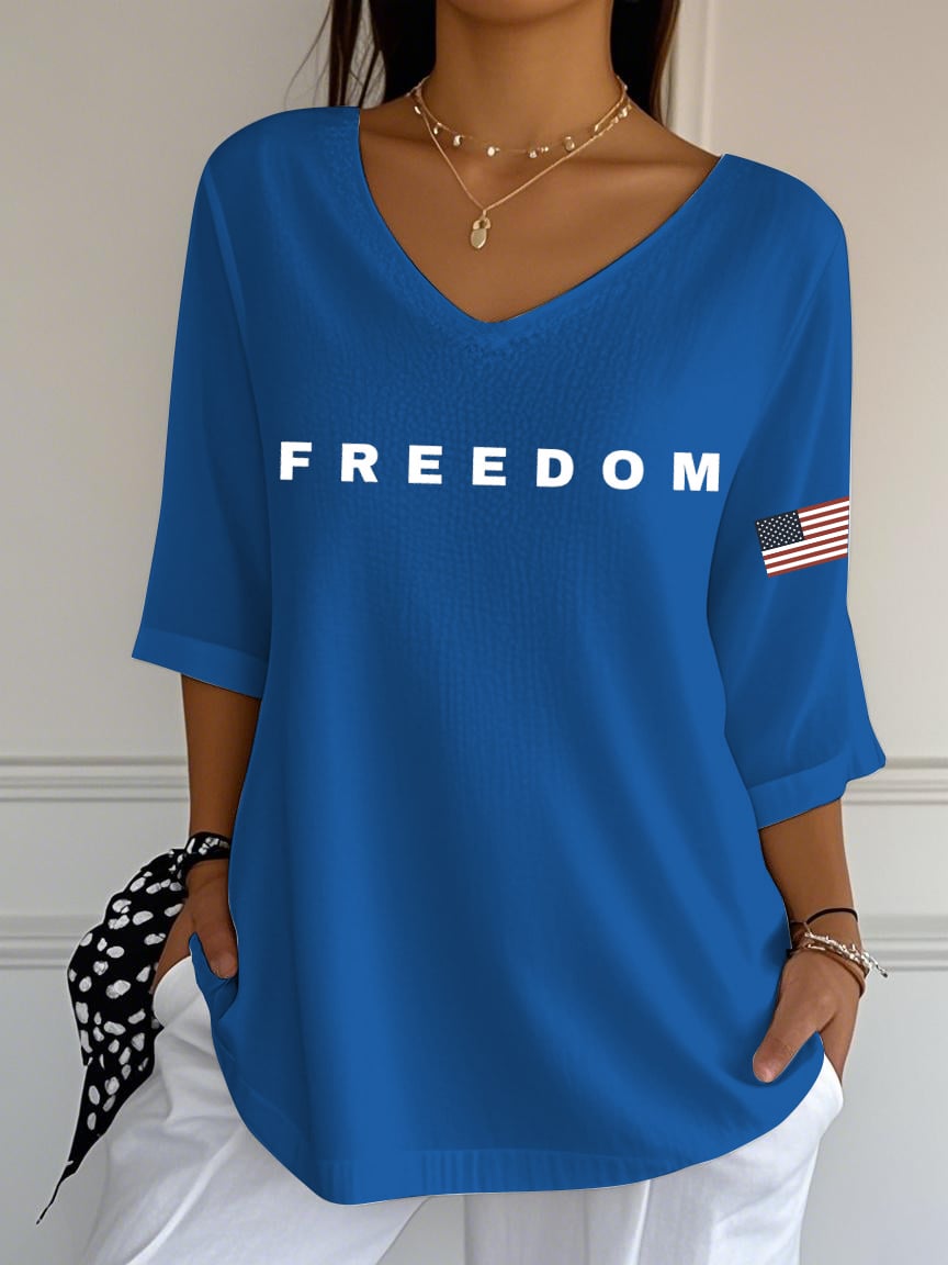 Women'S Casual Letter Print T-Shirt