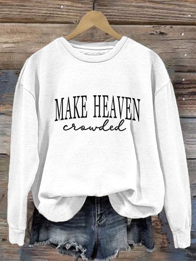 Women'S Casual Faith Print Sweatshirt