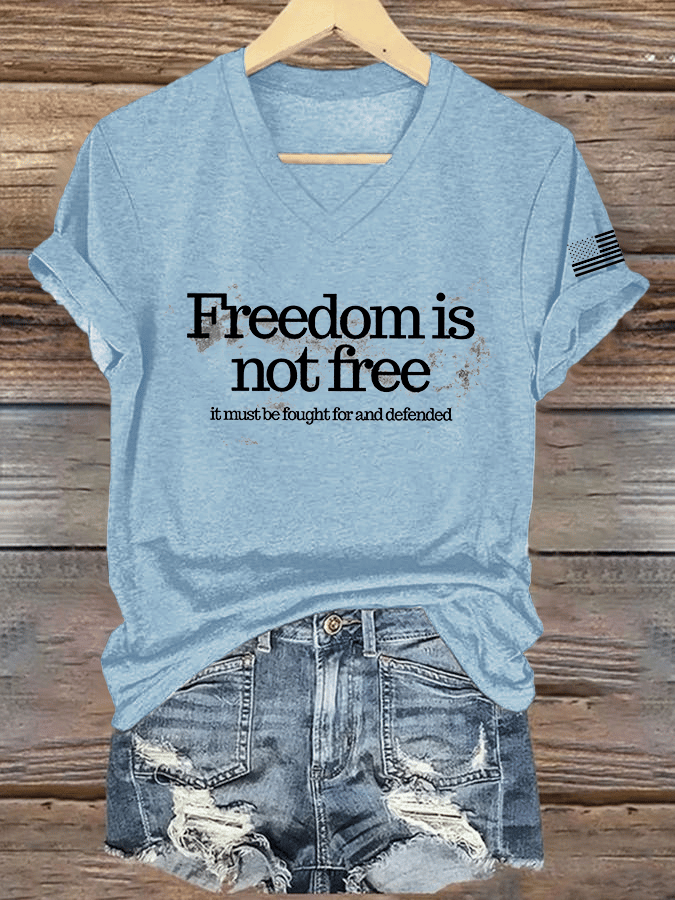 Women's Hot Spot Print V-Neck T-Shirt