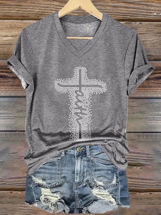 Women's Faith Printed Casual T-shirt