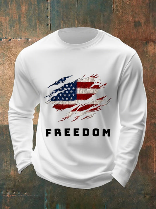 Men's Commemorative Print Crew Neck T-Shirt