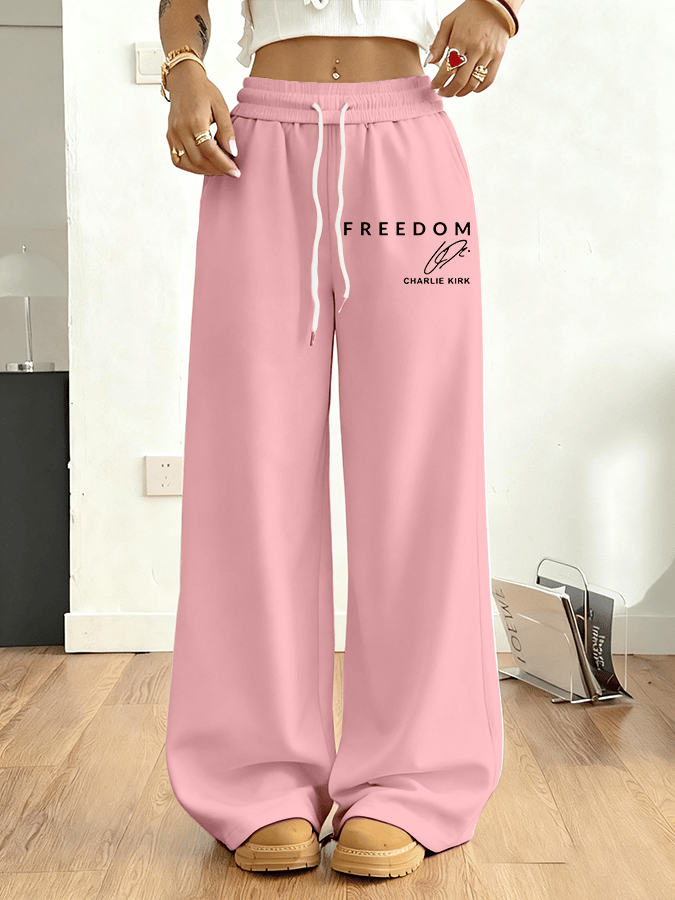 Women's Freedom Print Casual Sweatpants