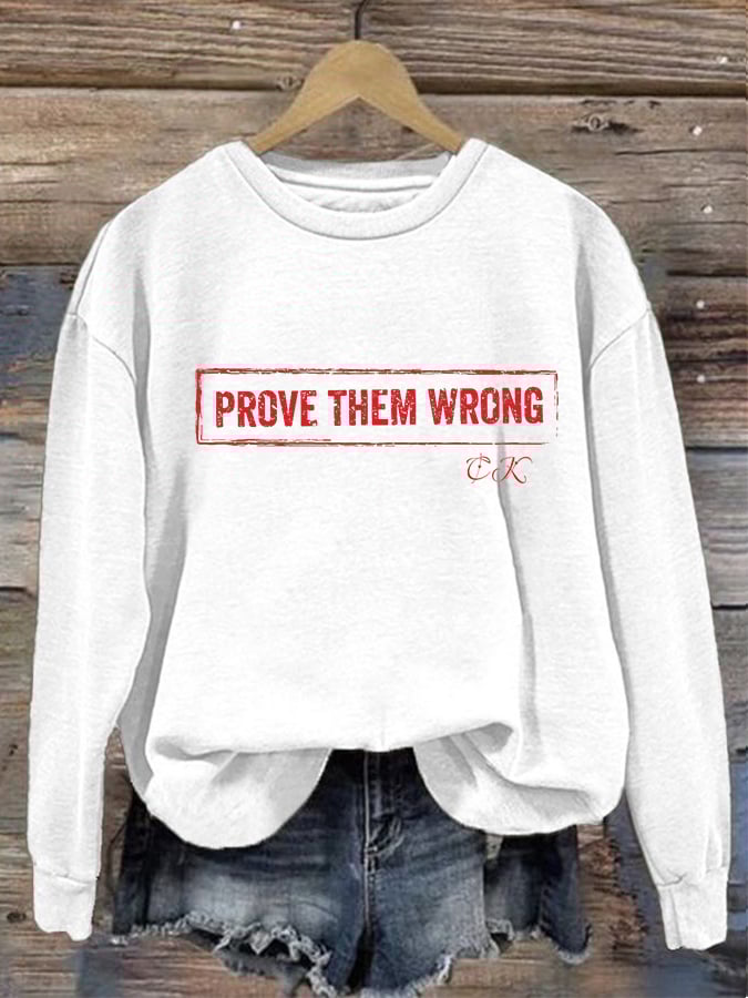 Women'S Casual Letter Print Long-Sleeved Sweatshirt