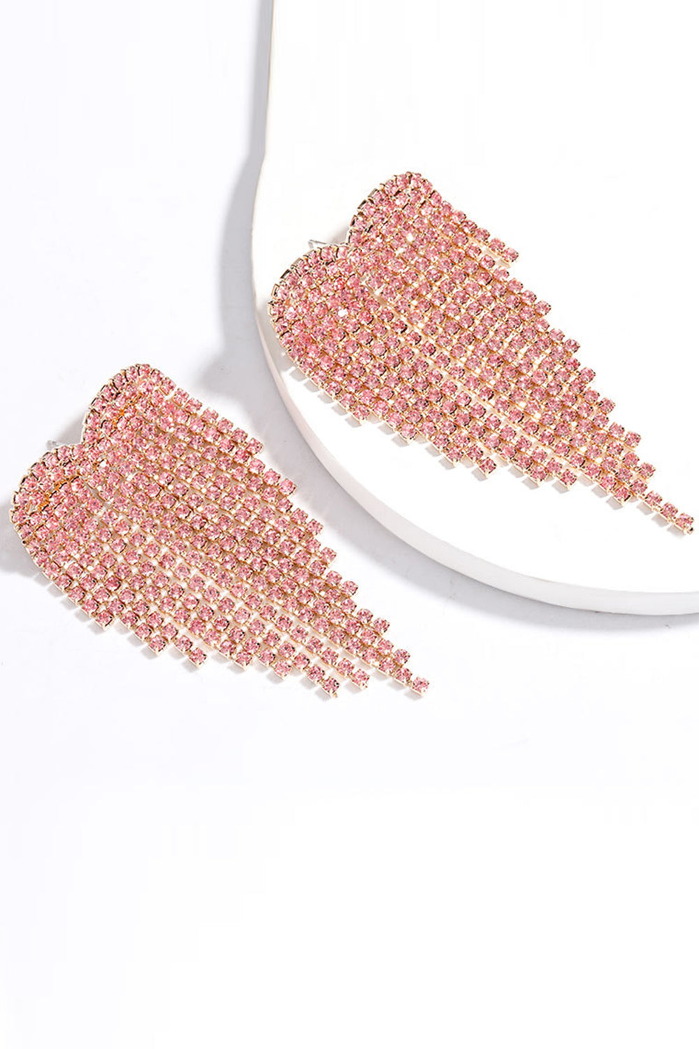 Pink Rhinestone Earrings