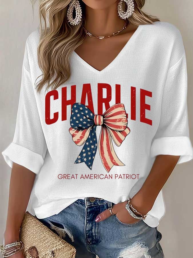 Women's Commemorative Leader Print Waffle T-Shirt