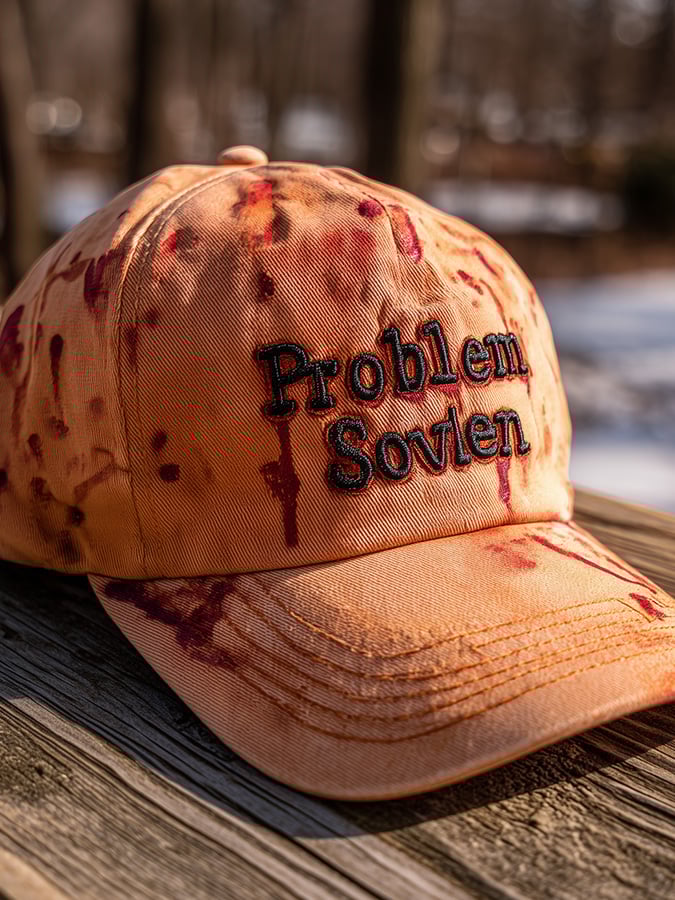 Unisex Artistic Bloodstained Problem Solved Hat
